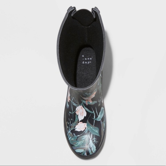 Women's Vicki Mid Calf Rubber Rain Boots - A New Day™ Size 11 - Picture 3 of 5